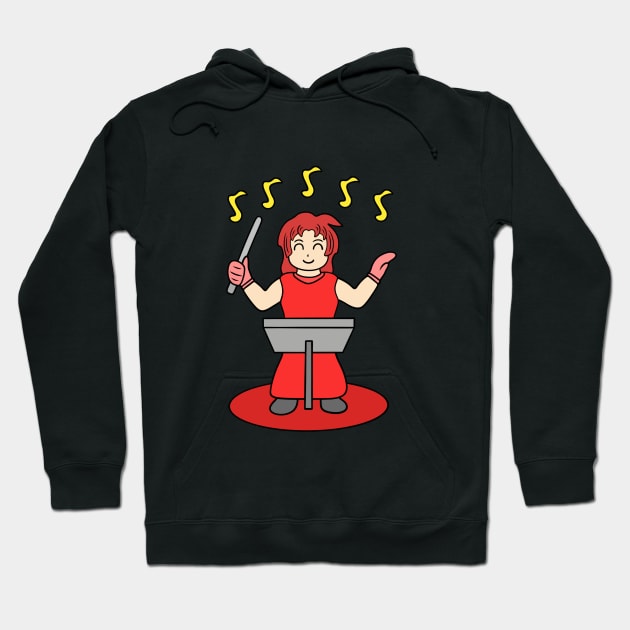 Cute music conductor girl Hoodie by Andrew Hau